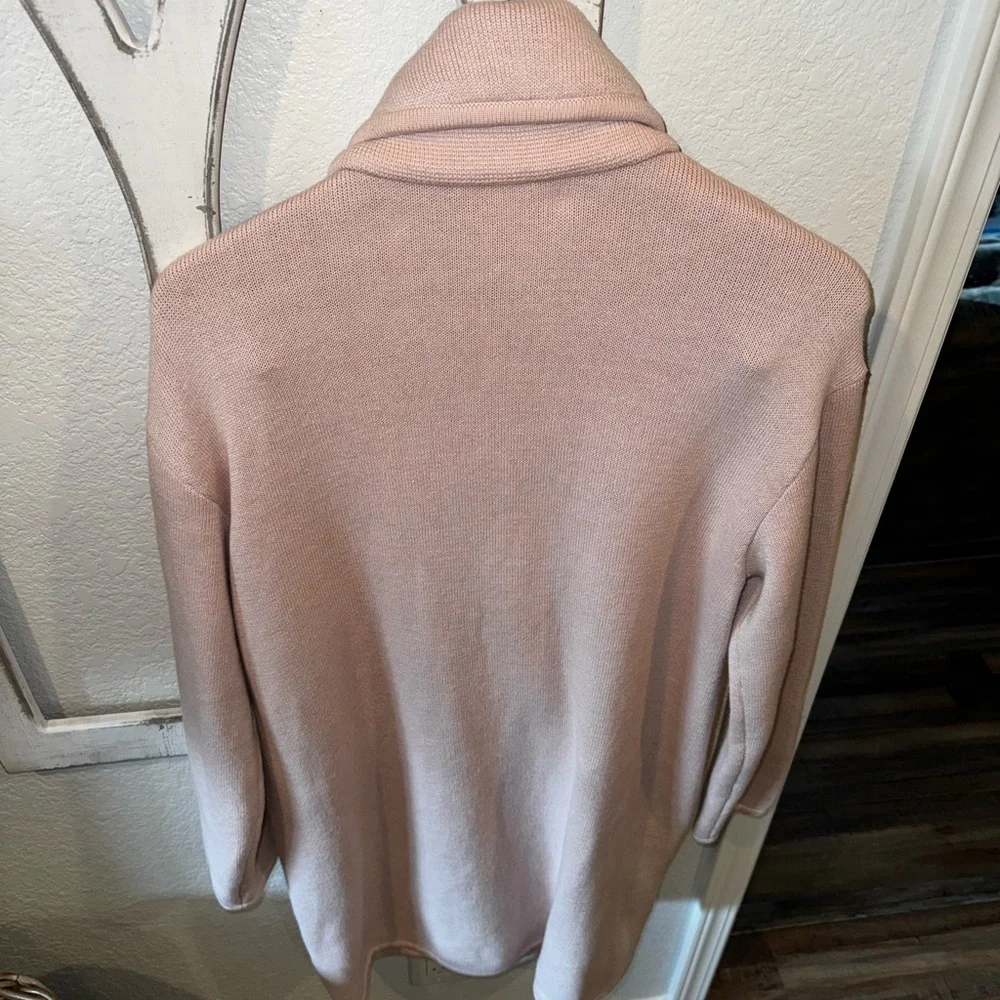 Collection J. Crew Pink Knit Longline Wool Blend Double Breasted Coat Jacket S
